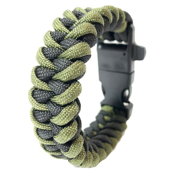Nutravicity Paracord Emergency 3in1 Survival Bracelet - Fire, Knife, and Whistle - Picture 2 of 7